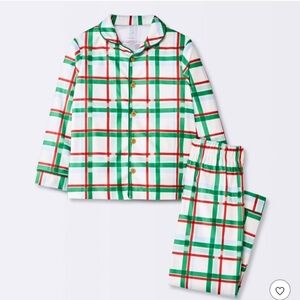 Plaid Kids Pajamas - Red, Green, White